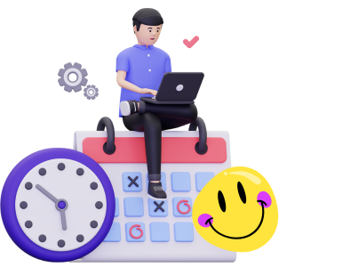 employee , time, happiness icons