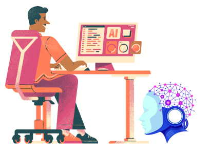 person working on ai