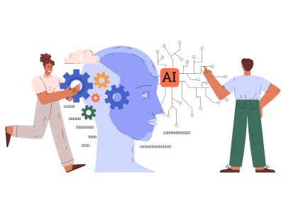 people and ai representation through face and digits