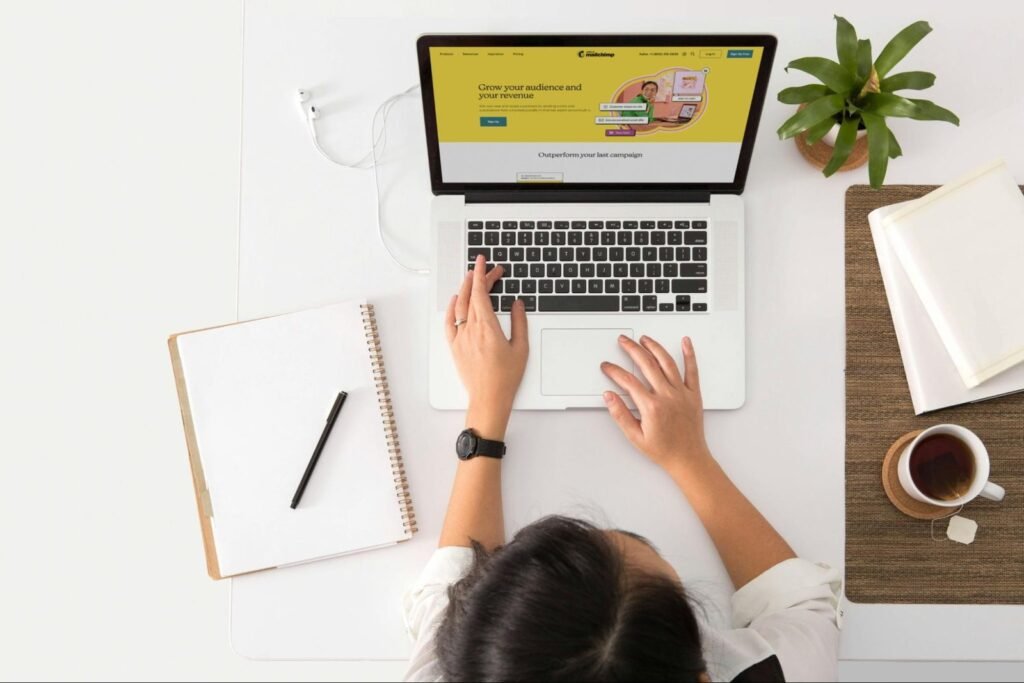 a person working on laptop