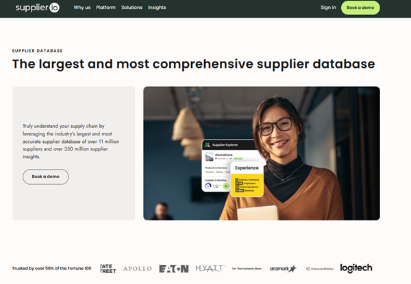 supplier.io hompage