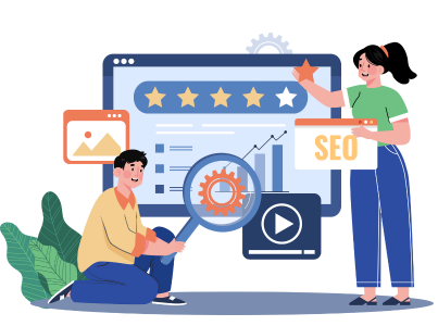 person discussing seo