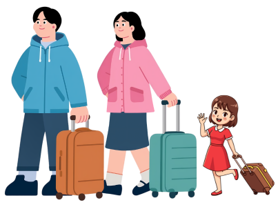 people with bags