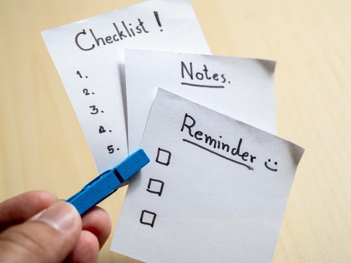 checklist notes