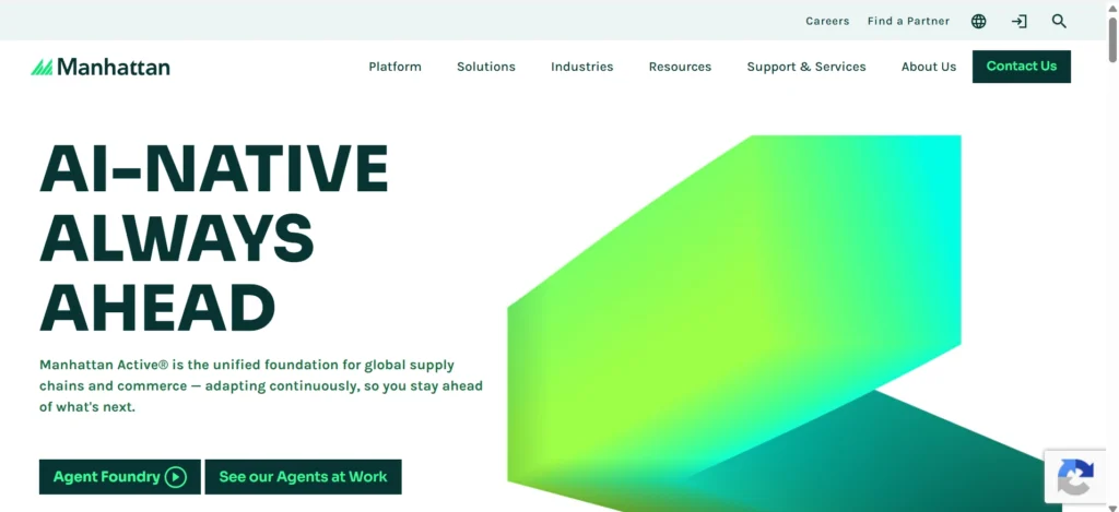 Home page of Manhattan Associates