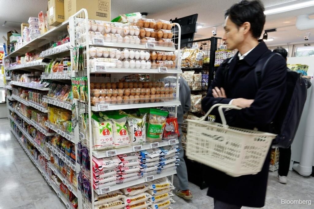 person in grocery store