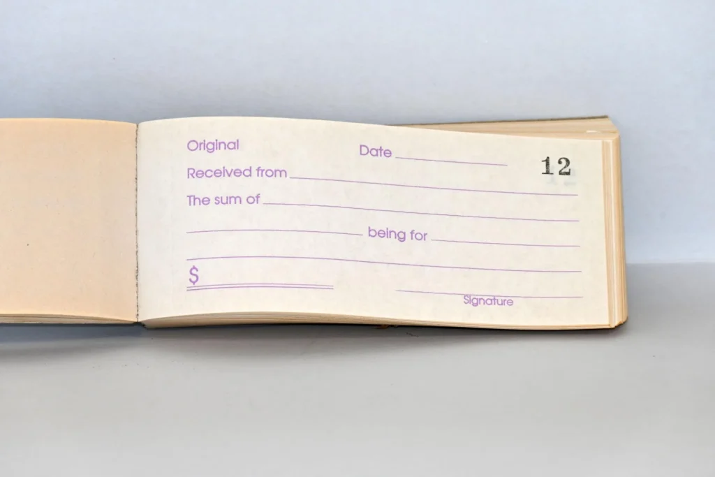 receipt page