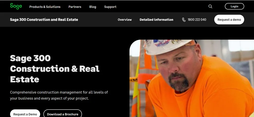 Home page of Sage 300 Construction and Real Estate