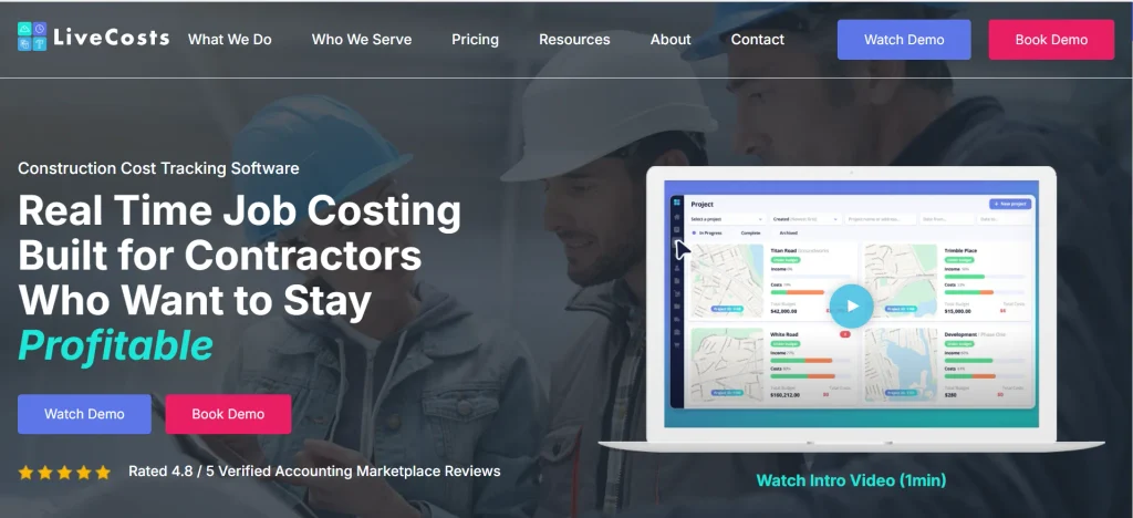 Home page of LiveCosts